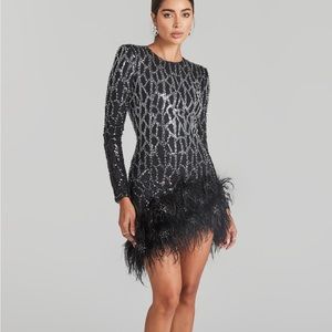 Nadine Merabi Lexi Black Dress Size 8 (New with Tags)